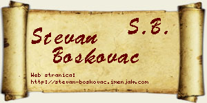 Stevan Boškovac vizit kartica
